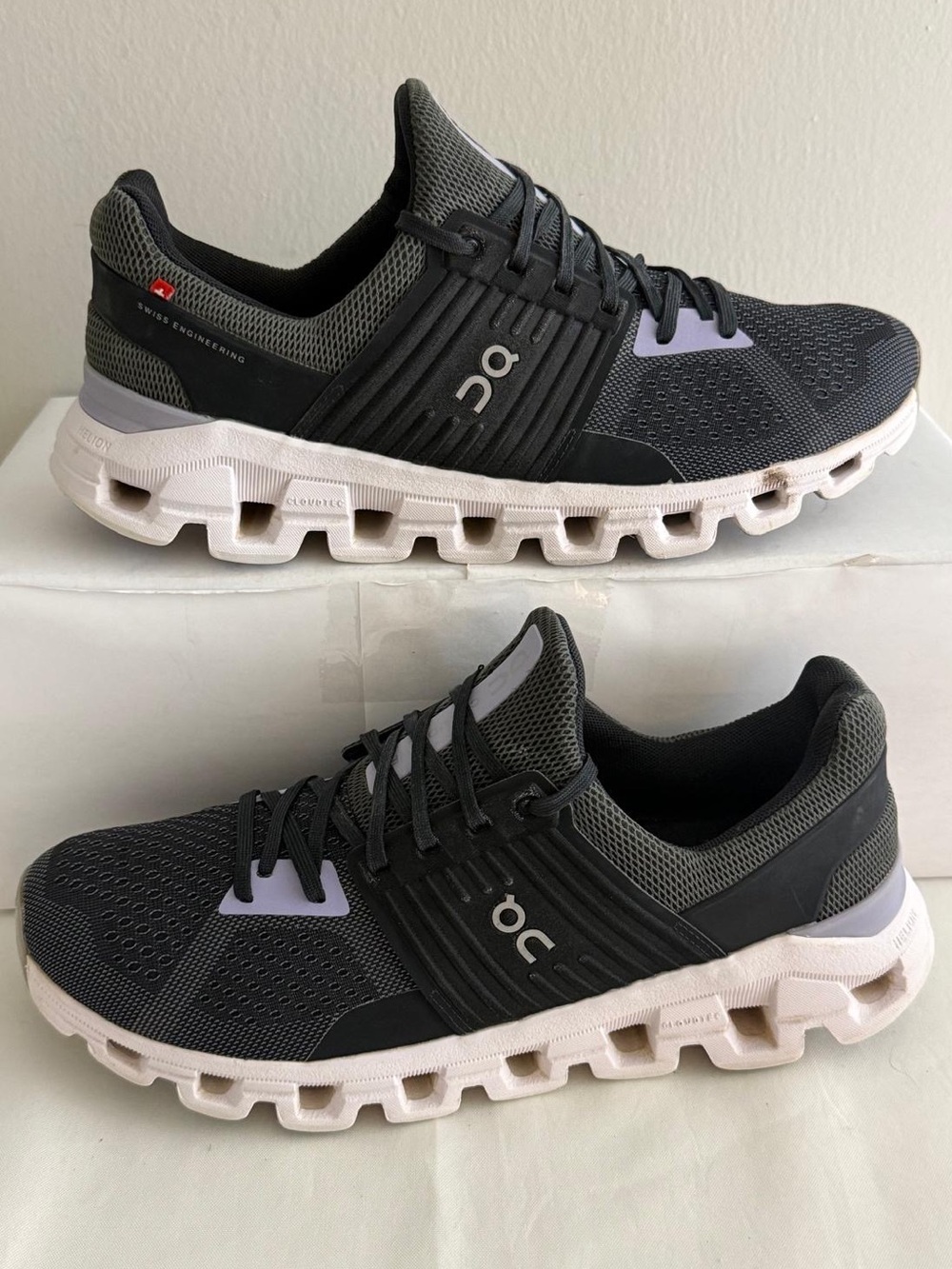 ON Cloudswift Women’s Running Shoes Magnet Black/Lavender Purple Size 11